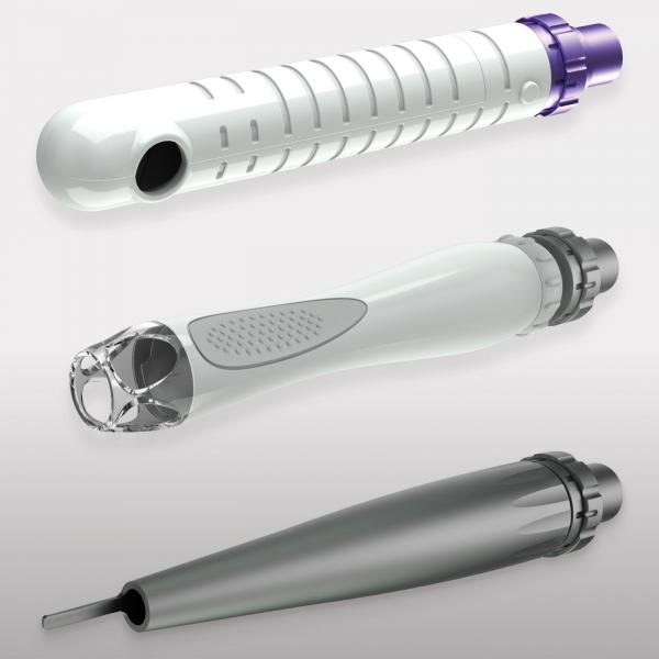 CO2RE Intima Device Handpieces All three CO2RE Intima system handpieces designed to treat introitus, vaginal canal, and external genitalia.